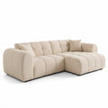 Canapé d’angle droit MINI BUBBLE en bouclette beige
