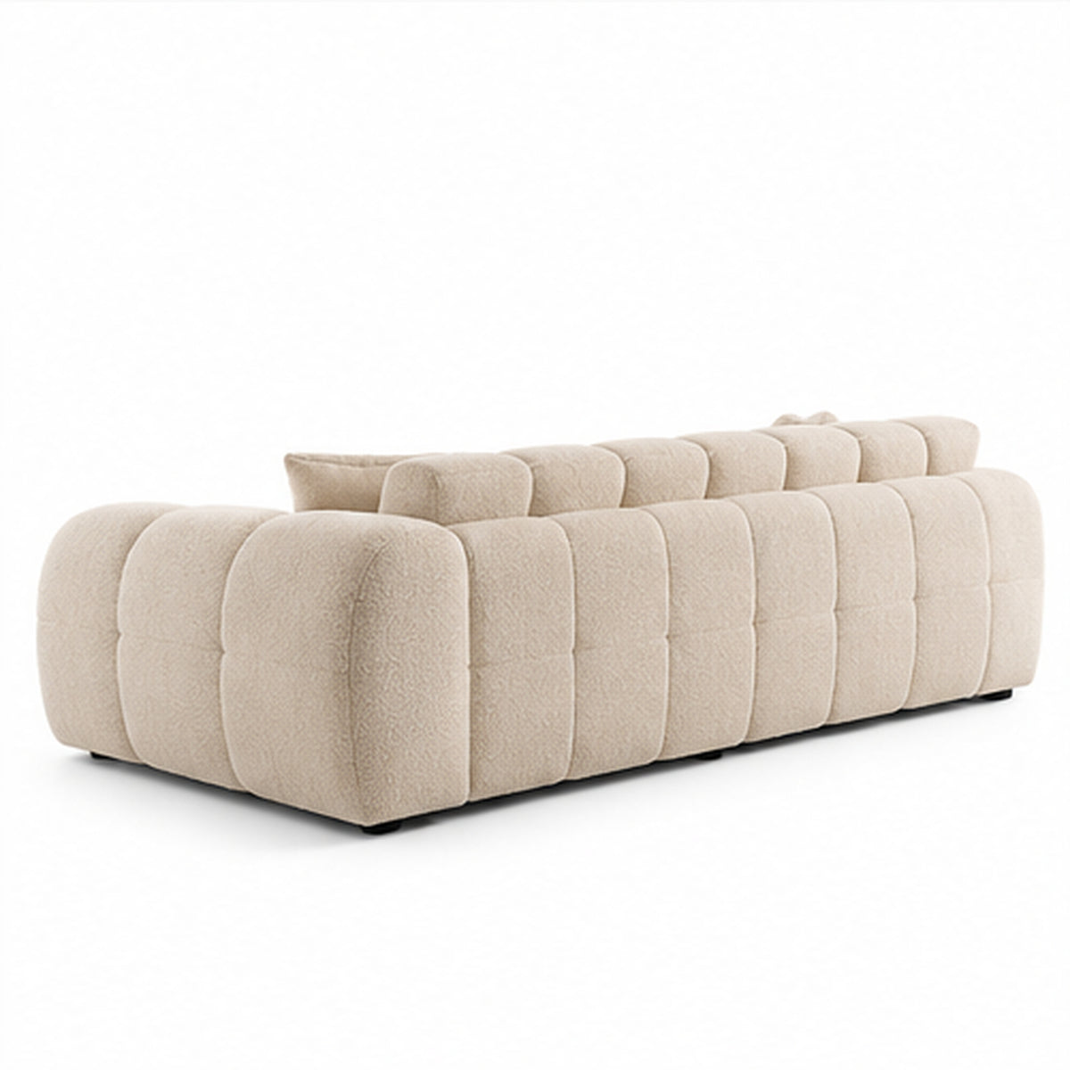 Canapé d’angle droit MINI BUBBLE en bouclette beige