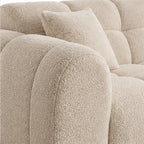 Canapé d’angle droit MINI BUBBLE en bouclette beige