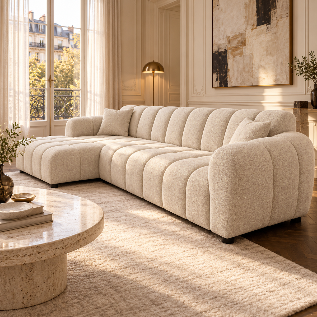 Canapé d’angle droit bubble ASTRUS