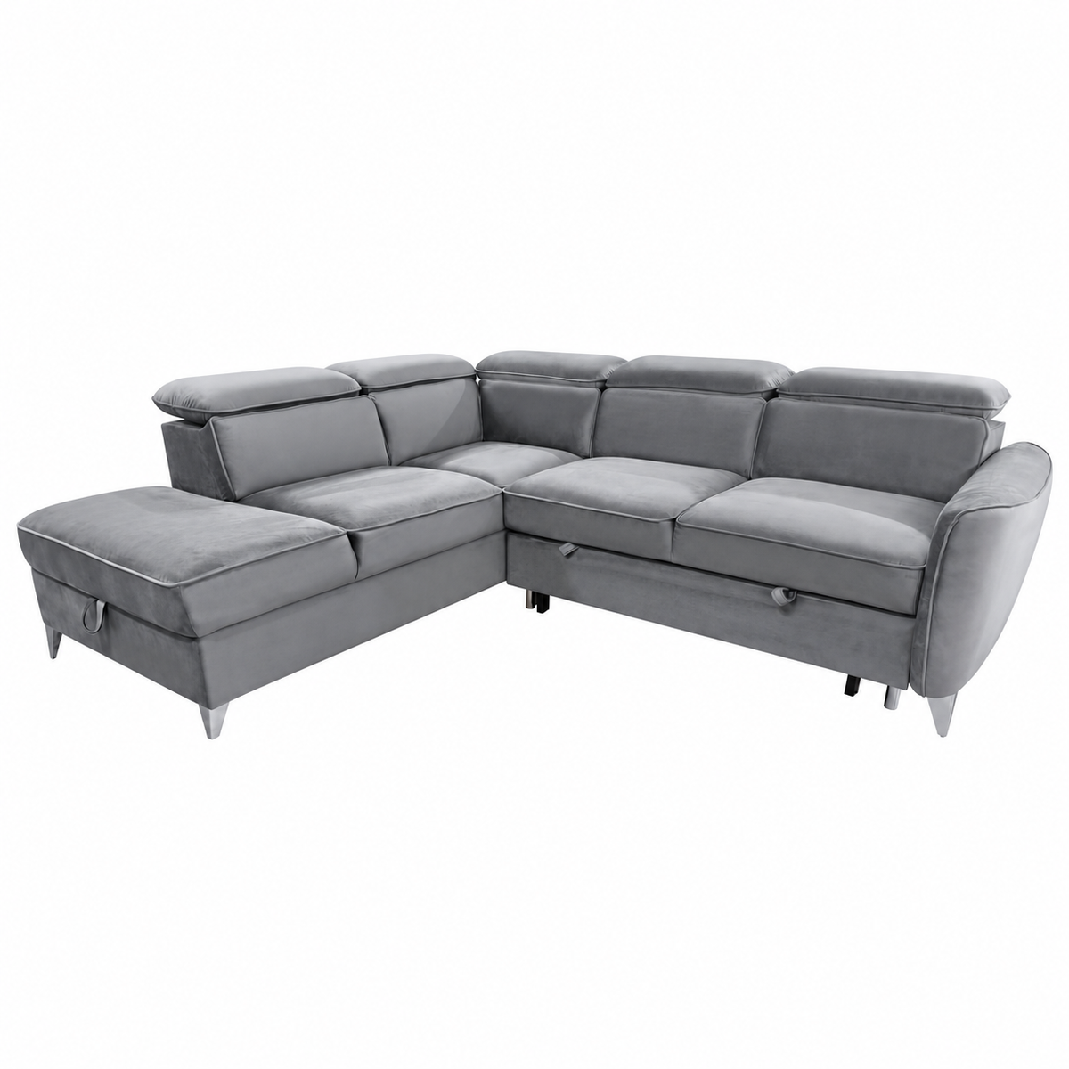 Canapé d’angle gauche convertible avec coffre BARI