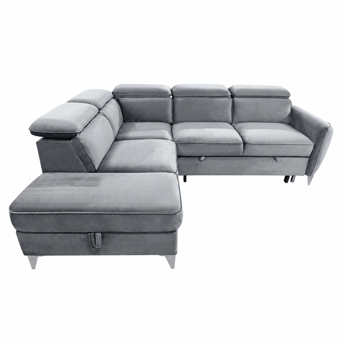 Canapé d’angle gauche convertible avec coffre BARI