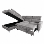 Canapé d’angle gauche convertible avec coffre BARI
