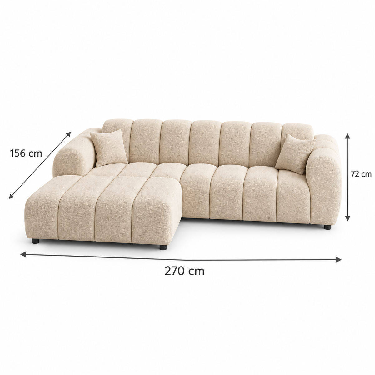 Canapé d’angle droit bubble ASTRUS