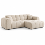 Canapé d’angle droit MINI BUBBLE en bouclette beige