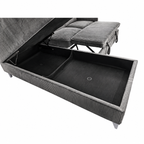 Canapé d’angle gauche convertible avec coffre BARI