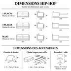 Canapé d'angle convertible HIP HOP – Matelas 15 cm