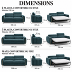 Canapé convertible DAYTONA – Matelas 17 cm