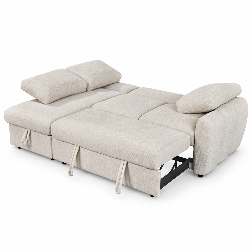Canapé d’angle convertible avec coffre CUBA