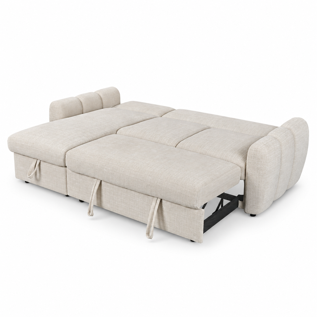 Canapé d’angle convertible avec coffre CUBA